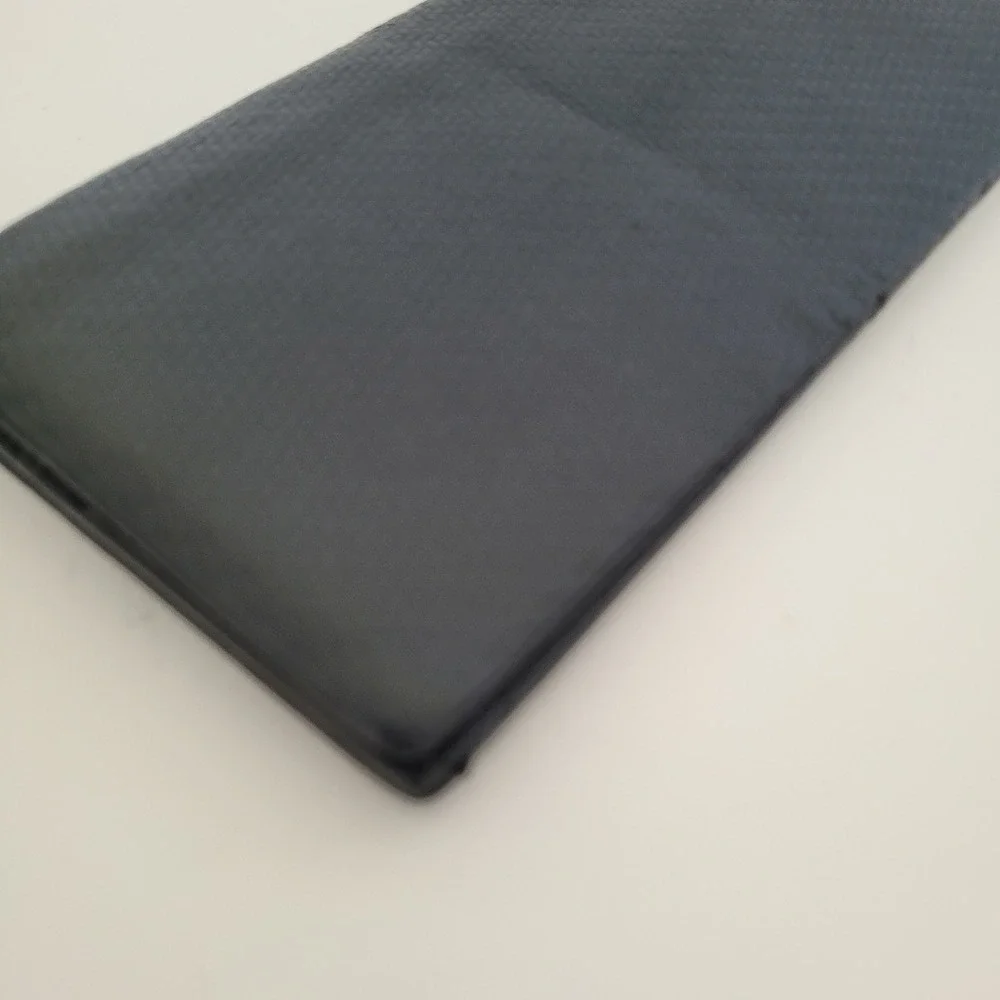 Dunhill Black Leather Long Bifold Wallet Carbon Fiber Weave Zipper Pocket
